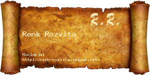 Renk Rozvita névjegykártya
